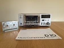 Toshiba Aurex PC-D10 Micro Stereo Cassette Deck - parte funzionante quindi ricambi/riparazioni