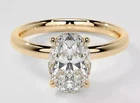 Elegant Ring 14k Yellow Gold 2.15 Carat IGI Lab Grown Oval Cut Diamond E F VVS2