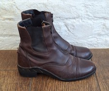 Ariat Brown 4LR Technology Zip Paddock  Jodhpur Boots UK 4.5 EU 37.5 VGC