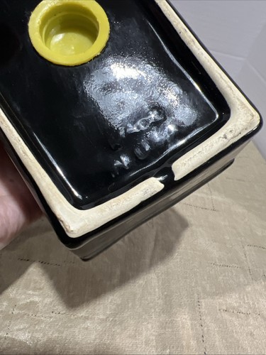 Vintage UNIKAT Keramik Sparschwein SCHATZTRUHE KLEE USA SELTEN Keramik - Bild 8 von 12