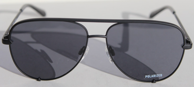 QUAY High Key Mini POLARIZED Aviator Sunglasses Black/Smoke  display picture 1