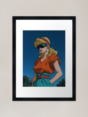 Sci?Fi Anime - Vintage Mecha Feelin gerahmtes Wandbild Poster Leinwanddruck Bild