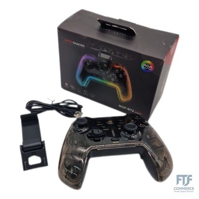 Mars Gaming MGP-BT2, Gamepad Bluetooth 5.0, RGB Neon, Smartphone-Halterung bis 7