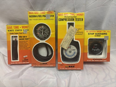 #ad NOS Vintage RAC Automotive Tester Lot Compression Vacuum Fuel Starter Switch $60.00