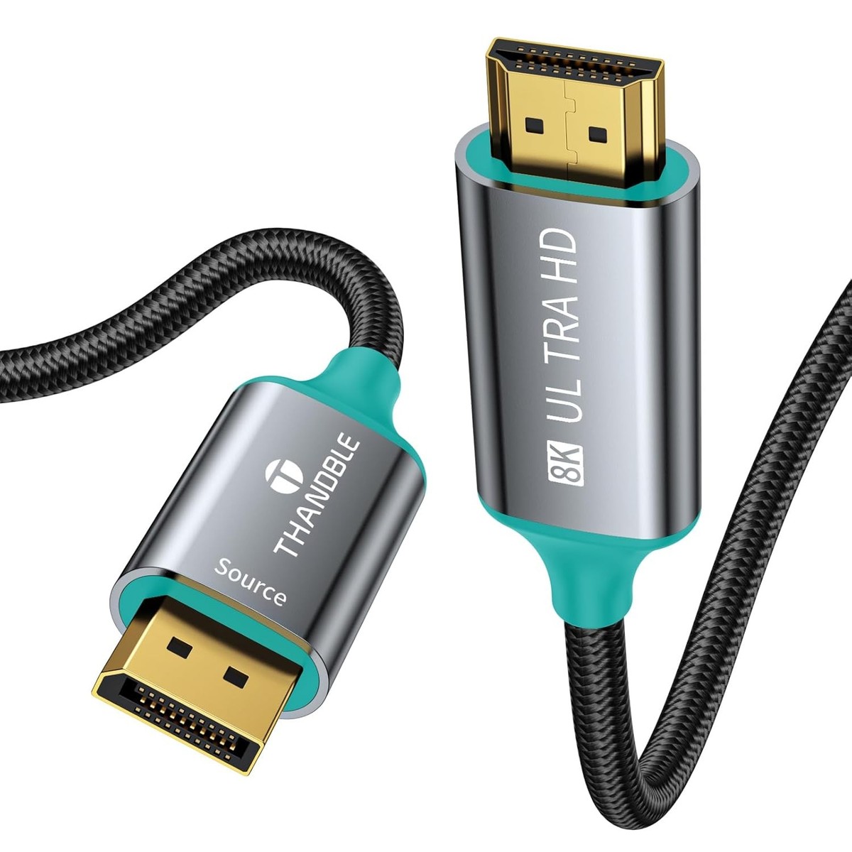 DisplayPort 1.4 to HDMI 2.1 Cable 6FT [8K@60Hz,4K@120Hz] Uni