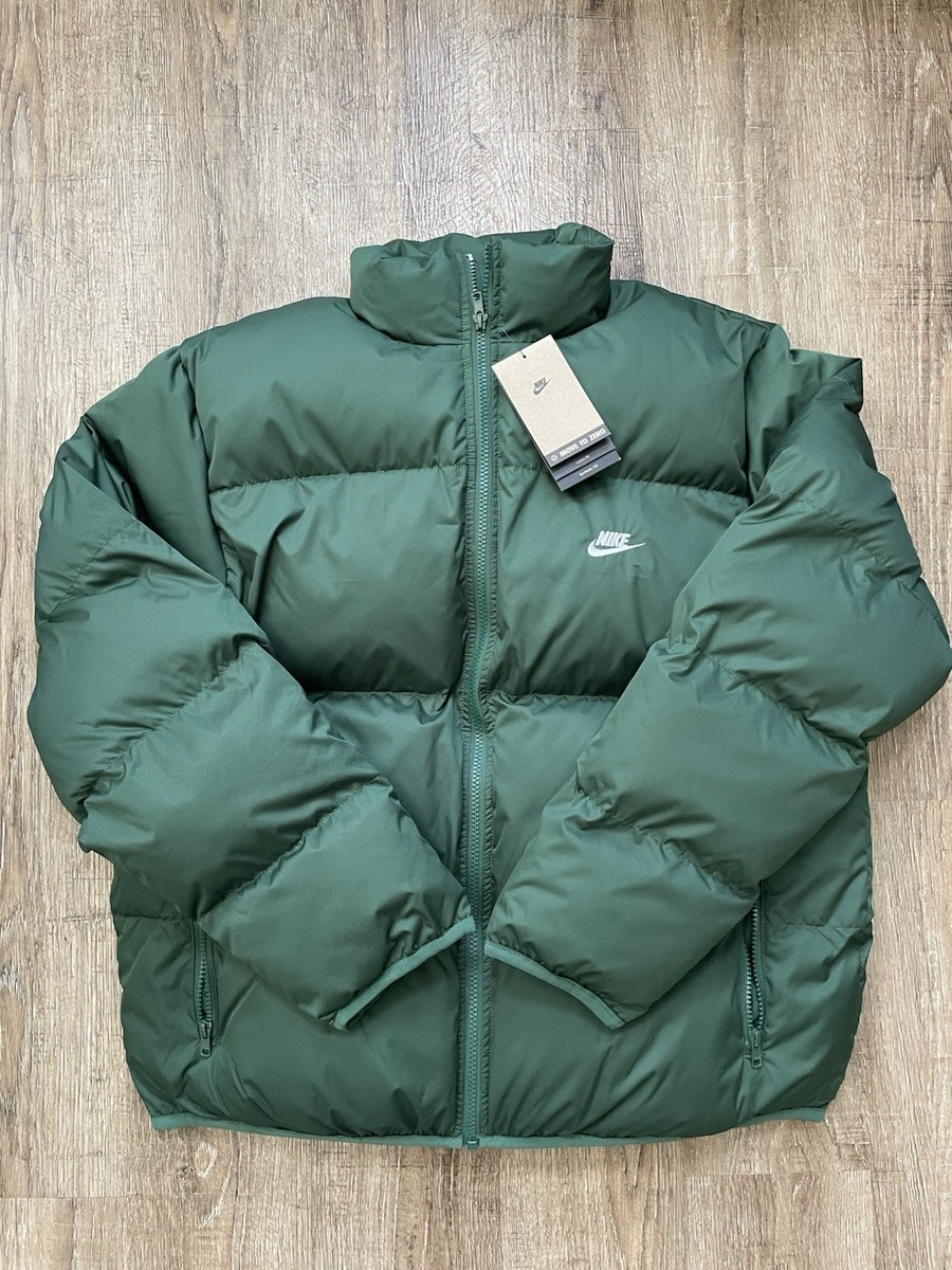 Nike Sportswear Club Primaloft Puffer Jacket Fir Green Sz Medium