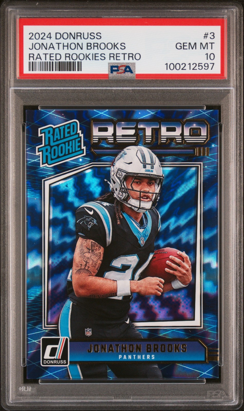 Jonathon Brooks Panini Donruss Rated Rookies Retro #3 Base