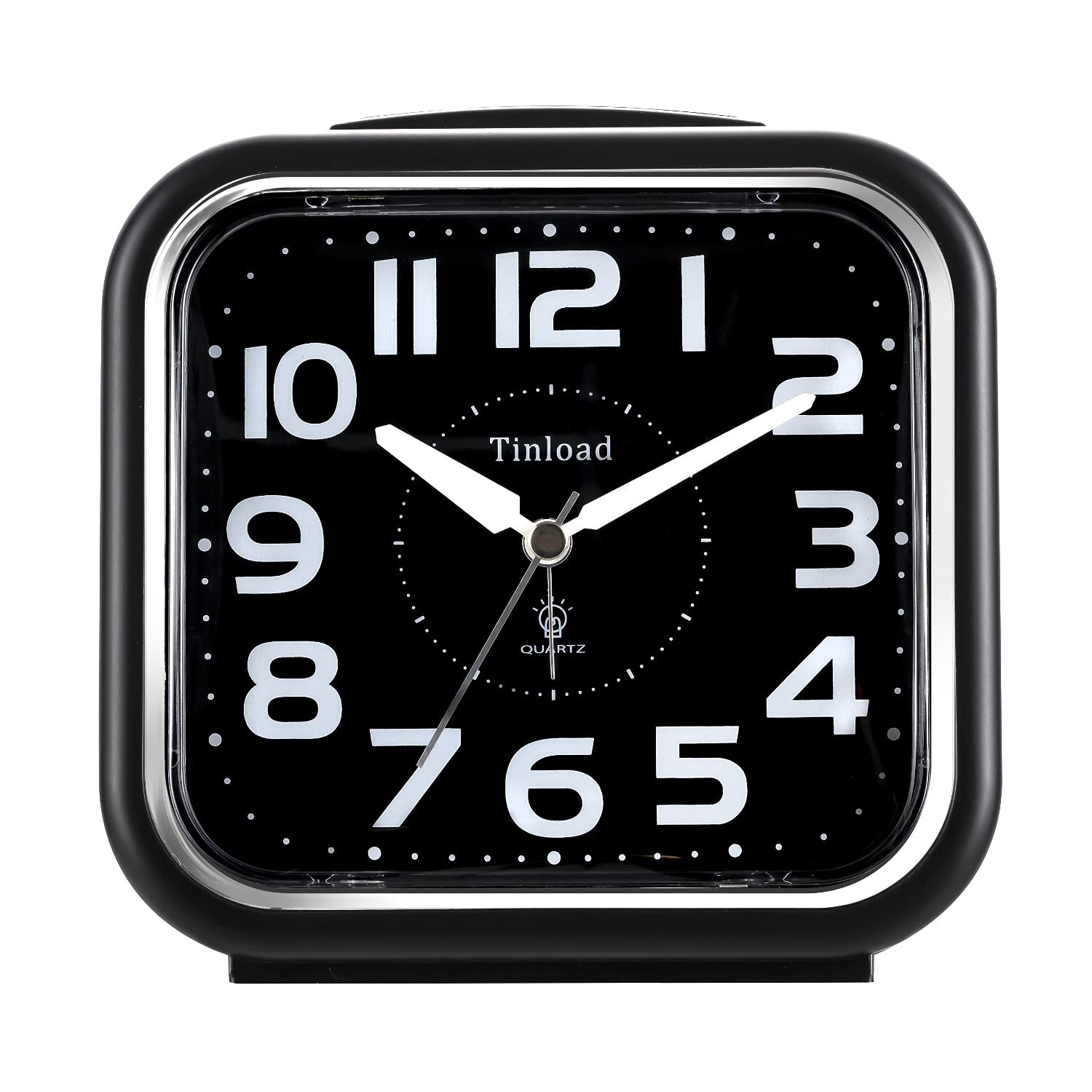 5.5" Large Analog Alarm Clock Silent Non Ticking, Gentle Wake, Beep Sounds, I...