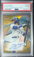 2020 Topps Finest Bo Bichette Gold Refractor Rookie Auto /50 RC PSA 9 Mint