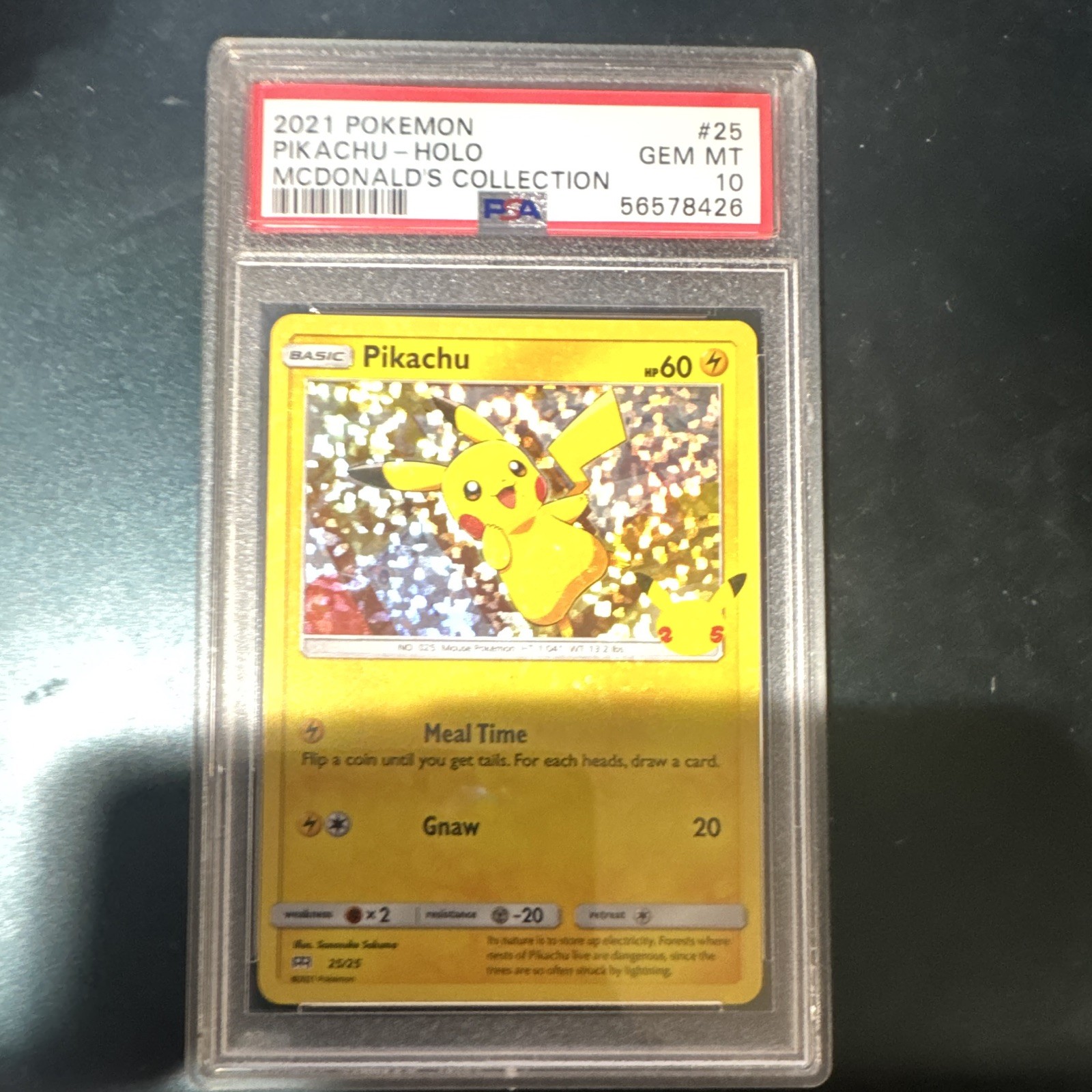 Pikachu McDonald's 25th Anniversary Holo Promo 025/025 PSA 10 2021