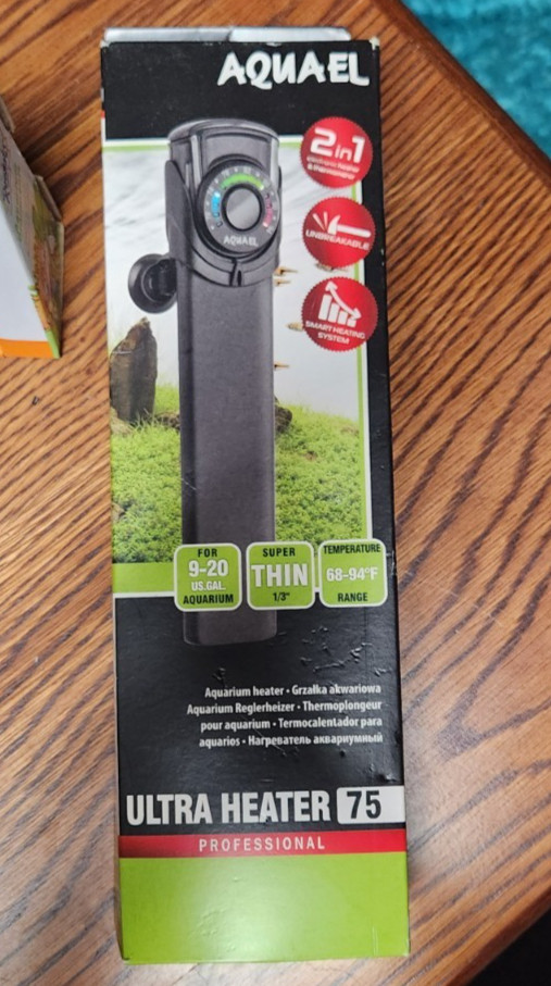 Aquael Ultra Heater 75 Aquarium 2 In 1 Heater and Thermometer New In Package