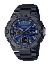 Used CASIO G-SHOCK G-STEEL GST-B400BD-1A2JF blue black stainless metal Japan
