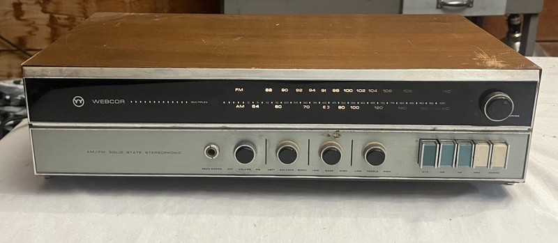 Vintage Webcor AM / FM Solid State Stereophonic Multiplex Receiver Model #WFX151