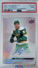2023-24 Clear Cut Kirill Kaprizov AUTO OUTBURST /25 PSA 9 #CC-KK - 50 GOAL HUNT