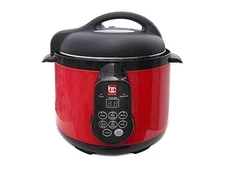 Bene Casa 900W 4L Digital Electric 4 in 1 Pressure Rice Slow Cooker Steamer Red