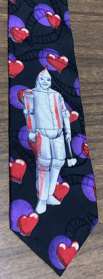 Corbata Tin Woodman Corazón Rojo Negro Púrpura Wh Mago de Oz Película Americana Clásica Foto 2 de 4