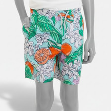 Vineyard Vines Kids Boy's Green Printed Chappy Trunks Swimwear Size L