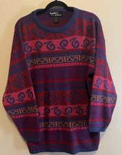 Vintage Acrylic/Wool Geometric Il Punto Di Firenze Sweater Made In Italy Size L