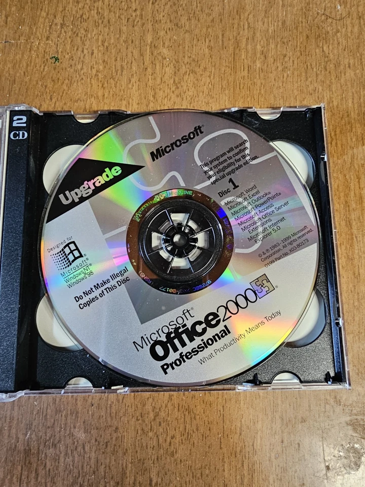 微软 Office 2000 专业 2 张光盘 PC/计算机 Word Excel Powerpoint Out — 第 2/3 张图片