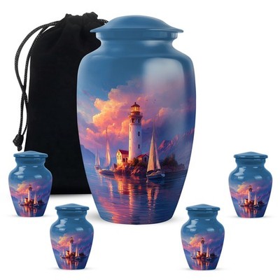 Lighthouse Ashes Mom Dad Male Female Women Memorial Keepsake Combo 5