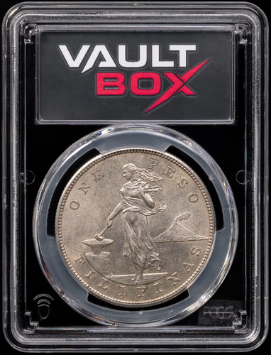 1904 Philippine Silver One Peso Roosevelt and Quezon PCGS MS-62 KM-168