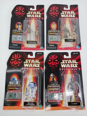 Star Wars TPM R2-D2 C-3PO Ody Mandrell Gasgano Droid Hasbro 1999 Sealed Lot of 4