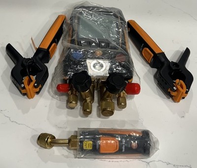 Testo 557s Smart Vacuum Kit Manifold 552i (2) 115i Clamps Booklets **READ**