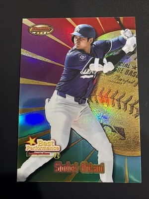 Shohei Ohtani 2025 Bowman's Best #BP-21 Best Performance LA Dodgers Refractor