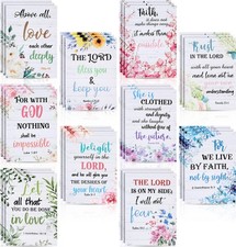 100 Pcs Mini Floral Bible Verse Notebooks Christian Gift Bible Journal Religi...