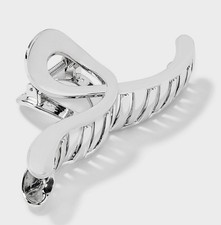 A New Day Plastic Silver Claw Hair Clip, NWT