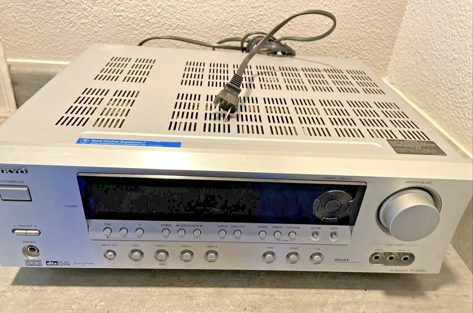 Onkyo TX-SR503 7.1 Channel AV Receiver Silver Home Theater For Parts Or Repair - Image 2 of 4