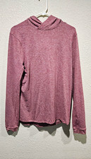 Lululemon Burgundy Heathered Pullover Hoodie Logo Knit Men's Regular M
