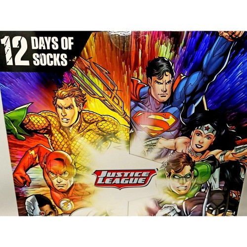 Justice League 12 Days Of Socks 2018 Dc Set ChildShoe Size 4-10 Large Socks - Picture 3 of 8