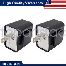 2pcs Adjustable Led Flasher Relay Turn Signal Blinker Light Fit Motorcycle 2pin