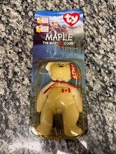 Maple The Bear -1999 McDonald's Ty Beanie Baby With Rare Errors 1993/OAKBROOK.