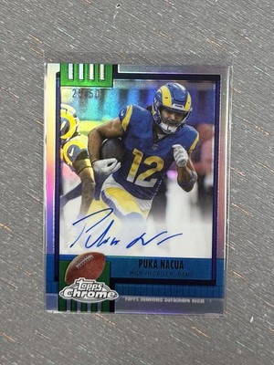 PUKA NACUA 2025 TOPPS CHROME AUTO ON CARD MINT!! 1990-PN RAMS 