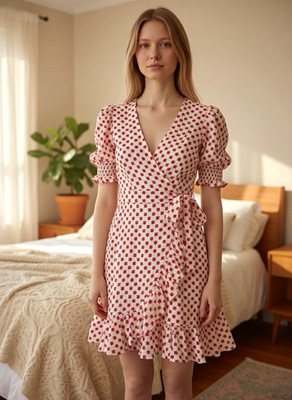 Draper James RSVP White Red Floral Embroidered   M