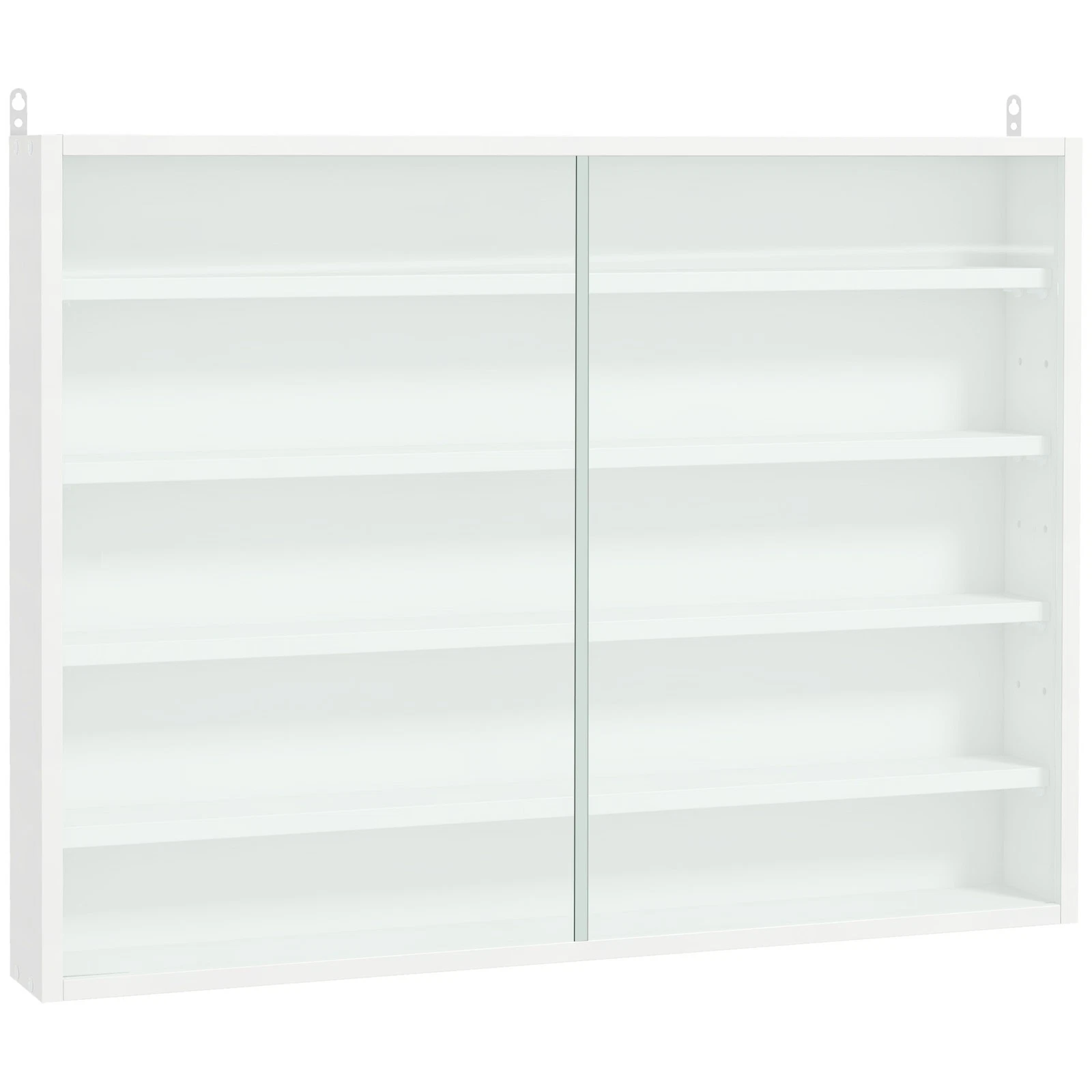 HOMCOM 5-Tier Wall Display Shelf Unit Cabinet w/ Shelves Glass Doors White
Opens in a new window or 