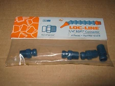 LOC-LINE 1/4" BSPT CONNECTOR PACK OF 4 COOLANT HOSE 41418 FOR LATHE OR MILL