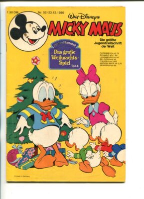 MICKY MAUS #52-1980-GERMAN LANGUAGE ISSUE-CARL BARKS-WALT DISNEY-DONALD vg-