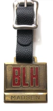 VTG Tag Watch Fob-Brass BLH Madsen-Leavens Manuf. Attleboro, MA