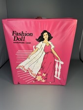 1981 Fashion Doll Wardrobe Case Vintage Pink MINER Ind, Single doll case