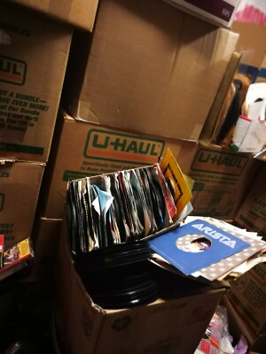 45 Rpm Store RECORD STORE LOT 100 RANDOM 45 RPM VINYL RECORDS! ART CRAFT DECOR FREE ...