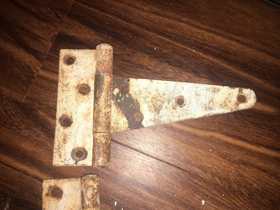 2 bisagras de correa en T recuperadas para puerta de granero vintage de 8" Foto 3 de 4