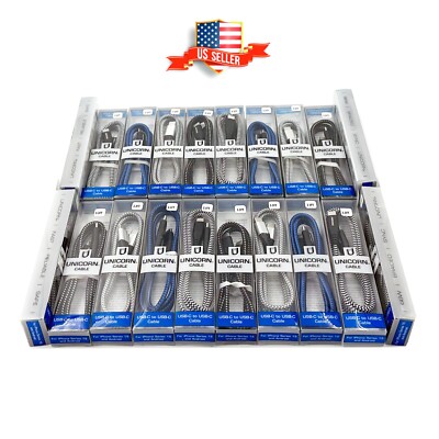 (10 Packs) USB-C to USB-C Charging Cables 1m USB Type C Cords Wholesale Bulk Lot