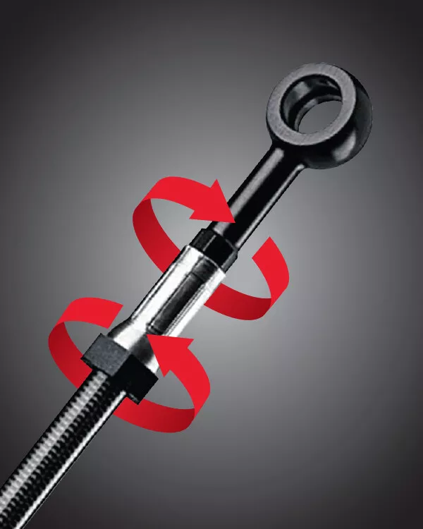 BMW K100 LT 1983-1989 REAR STAINLESS BRAKE LINE KIT DOT TUV K100 - Image 3 of 4