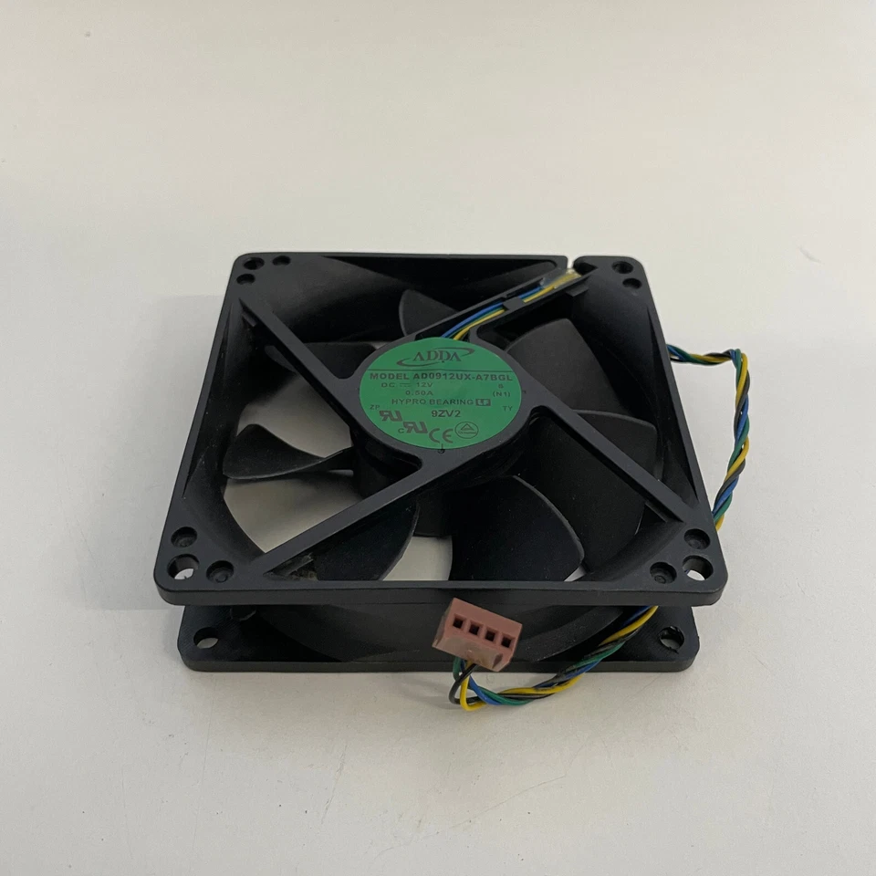 HP Compaq 8100 Case Cooling Fan 92mm 4-Pin 12V 0.50A 593220-001 AD0912UX-A7BGL - Image 4 of 4