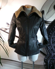 Nwt Matchless Leather & Fabric Waterproof Shearling Trimmed Warm Coat Jacket 12