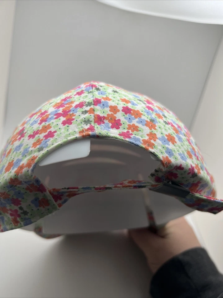 Boné de beisebol feminino GYMBOREE chapéu médio/grande floral ajustável Strapback GR10 - Imagem 4 de 4