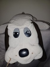 Tonka POUND PUPPY Gray w dark ears. Laying down flat. 26 inches 